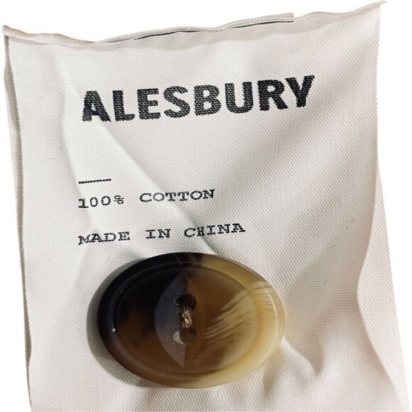 Alesbury Cotton Button Mock Neck Pullover Sweater Rust Knit Fall Core L - Picture 4 of 8